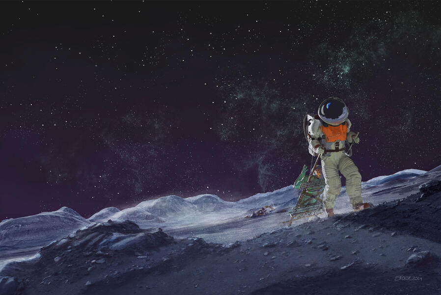 Original painting for Karl K. Gallagher's short story collection Ultimate Conclusions.