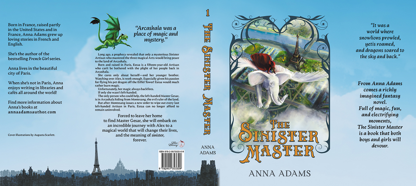 Hardback jacket for The Sinister Master by Anna Adams