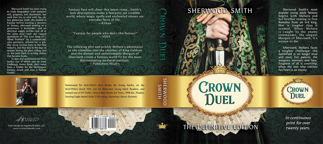 Hardback jacket cover for Sherwood Smith's Crown Duel